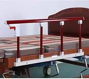 Sturdy Bed Guardrail Safety Foldable Bed Side Guard Rail for Elderly Adults Assist Handicap Railing Baffle Aluminum Alloy Hospital Bumper Bar (Color : B, Size : 95X40Cm)