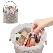Barrel Travel Cosmetic Drawstring Bag Makeup Organizer Storage Toiletry Bag