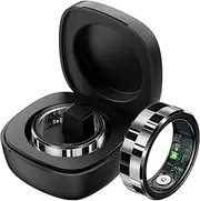 Smart Ring Heart Rate Monitor Sleep Tracker TikTok Scroller Ring Fitness Tracker Blood Pressure Blood Oxygen Pedometer Step Counter Health Smart Rings for Women Men with Charging Case