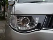 Front Lamp Black CCFL Projector Headlight Fit Mitsubishi Triton L200 MN ML 05-14 (for: Mitsubishi)