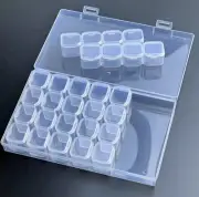 Craft Bead 28 Grids Organizer Case Jewelry Container Storage Box Plastic