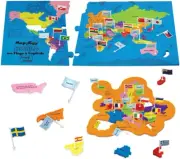 Mapology World Map Puzzle - Includes Country Flags & Capitals | Fun Jigsaw Puzzl