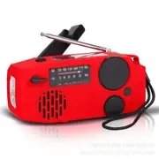 Solar Emergency Radio with Hand Crank, Portable NOAA Weather Radio with WB/AM/FM, Headphone Jack, LED Flashlight, 2000mAh USB Phone Charger and SOS Alarm