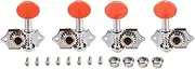 Ogdni 2R2L Black-Plated Tuning Peg Machine Head Tuners For 4 String Ukulele Guitar Bass-Gear Ratio 1:19 (GC509)