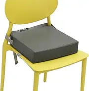 Toddler Booster Seat 4" Dining Chair Booster Pad Nonslip Toddler Chair Cushion with Adjustable Strap Cover Removable for Dining Table Home(1-Pack)