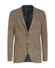 CHECK JERSEY JACKET IT50 Brown