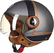 DOT Approved Motorcycle Jet Half Helmet Adult Motorcycle Open Face Helmets with Visor Unisexs Electric Bike Motorbike Helmet for Moped Pilot Scooter Crash Helmet M~XL (57~62cm)