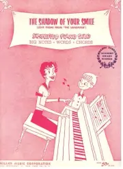 "THE SHADOW OF YOUR SMILE" SHEET MUSIC-THE SANDPIPER-SIMPLIFIED PIANO SOLO-1966