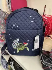 Vera Bradley small backpack Santa turtle￼