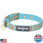 Blueberry Pet 3 Patterns Southwestern Magical Tribal Print Celeste Blue Adjus
