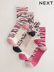 Pink Animal Ankle Socks 4 Pack (AP6521) | $19