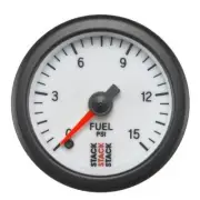 Auto Meter ST3354 52mm Fuel Pressure Gauge - 0-15psi, Stepper Motor, Stack White
