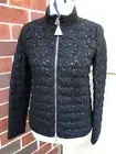 Moncler RUNWAY Black Wool Lace Outer Fabric Down Lined Jacket XS BNWT $3,400