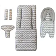 Keep Me Cosy® Pram Liner Newborn Set - Grey Chevron