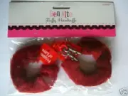 Hens Night Party Supplies Red Fluffy Handcuffs
