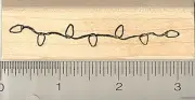 Christmas Lights Rubber Stamp, Holiday Light String E5308 WM