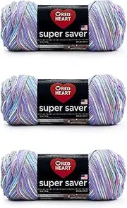 [Red Heart] Super Saver Yarn, 3 Pack, Monet 3 Count