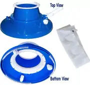 Swimming Pool Leaf Eater Gulper Vacuum w/Wheels, Fine Mesh Debris Bag
