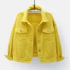 Womens Ladies Stretch Denim Jacket Soft Cotton Loose Plus Zise Stonewash Coat