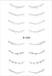 FashionCha Lower Eyelash Stickers Makeup Tool Realistic False Eyelash Extension Tapes for Parties Activities Cosplay, Style E