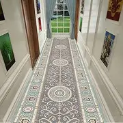 Extra Long Hallway Runner Rug Washable Rectangular Rugs Hall Corridor Doorway Stairs Rugs Living Room Floor Carpet Mat Contemporary Passage Runner Rug for Hallway, 0.8m x 4m