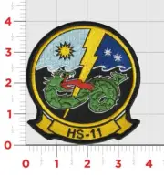 4" NAVY HS-11 DRAGONSLAYERS HELICOPTER SQUADRON MILITARY EMBROIDERED PATCH