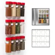 Magnetic Spice Rack Gripper Clips- Set of 12 Universal Spice Jar Clips - Easi...