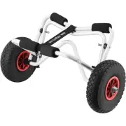Foldable Sport Kayak Trolley Kayak Cart with Pneumatic Tire 68KG Capacity Silver