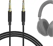 Geekria Audio Cloth Braided Cable Compatible with Sony WH-1000XM5 WH-1000XM4 WH-XB920N WH-XB900N WH-CH720N INZONE H5 Headphones Cable, 1/8" (3.5mm) to 3.5mm Replacement Stereo Cord (4 ft/1.2 m)