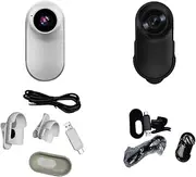 zaqwsx 2 Set Mini Camera 1080P HD Head-Back Clip Type Sports Camera Bicycle Action Anti-Shake Logger (White with Black)