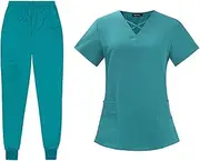 [Stxdynjy] OP Clothing Sets for Women, Scrub Top And Pants, Elastic Waist, Work Clothes, Soft Nurse Uniform, Work Clothes for The