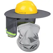 Hard Hat Sun Shade with Full Brim Visor 2-Pack UV Protection Accessories