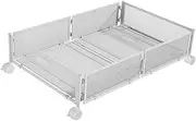 SiaBiced Under Bed Storage Container with Wheels for Clothes and Shoes, White, as described