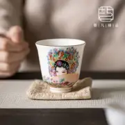 7CM Chinese Drama Enamel Painted Tea Set Cup Kung Fu Tea Set Tea Cup