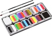 Multi-use Face Paint Set 12 Style Palette for Boys and Girls Adults Cosplay Pigment Face Makeup