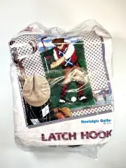 Nostalgic Golfer Yarn Crafts Latch Hook Kit Wonder Art 16x32 Inches #4112