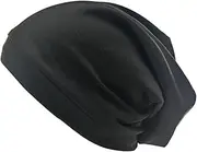 [Generic] Satin Lined Sleep Cap Slouchy Beanie Slap Hat Soft Elastic Band, Stay All Night