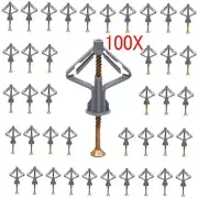 Self-Drilling Self-drilling Drywall Anchor Kit 100pcs Hollow Wall Anchors