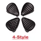 Motorcycle Black Leather Solo Seat Springs For Harley Sportster Bobber Chopper