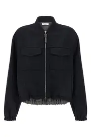 BRUNELLO CUCINELLI 'Shiny Zipper Pull' Bomber Jacket