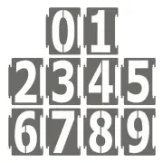11 Inch Large Plastic Number Stencils, 20 Pcs, Wood, Party