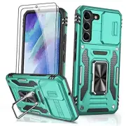 for Case with Camera Cover,Cover with Screen Protector Galaxy S21 FE Turquoise