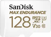 Sandisk Max Endurance Microsdxc Card SQQVR 128G (60 000 HRS) UHS-I C10 U3 V30 100MB/S R 40MB/S W SD Adaptor SDSQQVR-128G-GN6IA