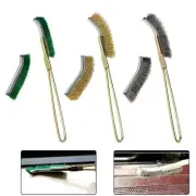 Steel Brass & Nylon Wire Brush Set for Cleaning Rust Removal & Polishing