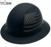Dynamic Wolfjaw Full Brim Fiberglass Hard Hat 8 Pt Ratchet - Black Covert Flag