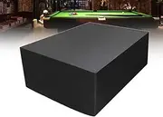 8/9ft Billiard Table Cover 210D Oxford Cloth Waterproof Dustproof Resistant Cover Snooker Protector with Locking Rope (Black, 8FT(260 * 135 * 82cm))