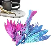 Printed Dragon Fidget Toy,Realistic Fidget Toys for Kids - Feathered Wyven Dragon Toy, Articulated Miniature Dragon Statues, Office Desk Novel Toy for Kids