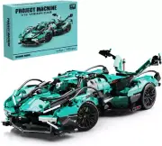 Mesiondy Sports Car Building Blocks Toys Boys，1:14 MOC Set Blue