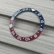 Custom Made Watch Bezel Insert Fits Rolex GMT Master Pepsi Blue Red