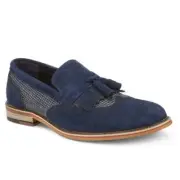 VINTAGE FOUNDRY CO Mens Bianchi Loafer Navy Shoes SZ 11 NEW